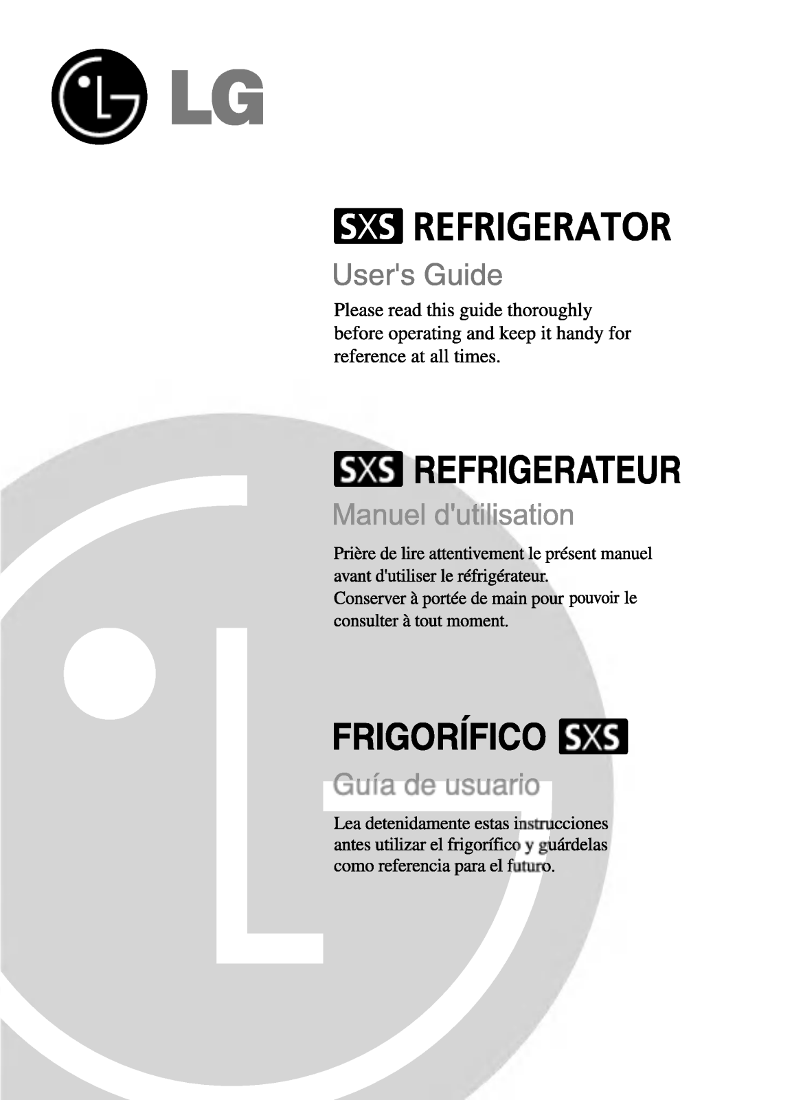 LG GR-L217BTGA User manual