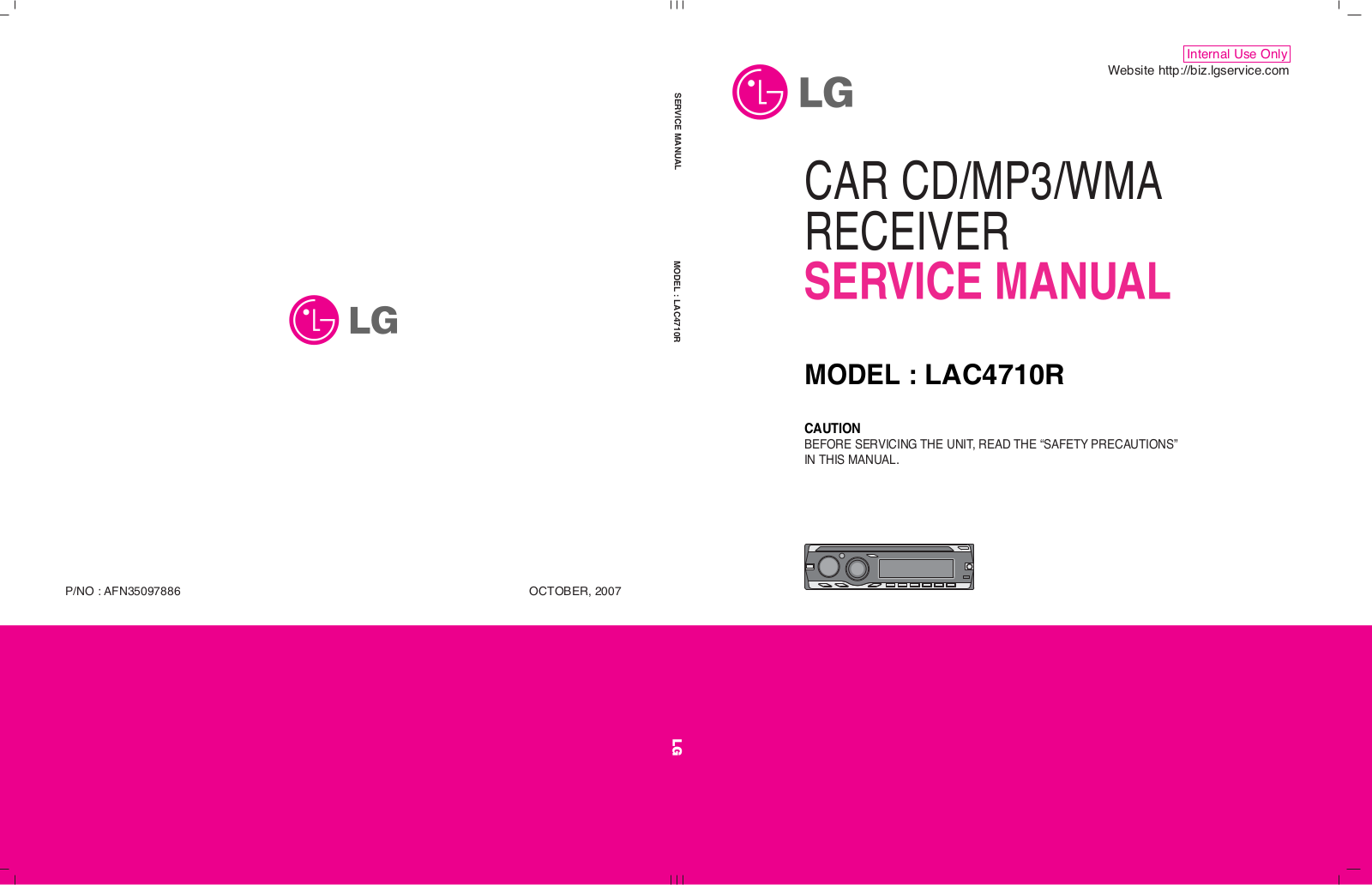 LG AUDIO LAC-4710RW Schematic