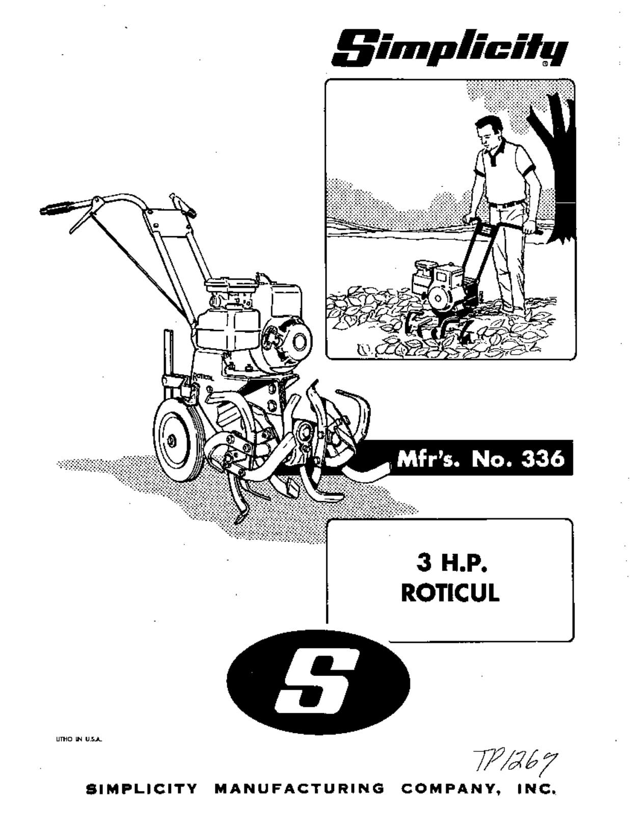 Simplicity 3 H.P 336 User Manual