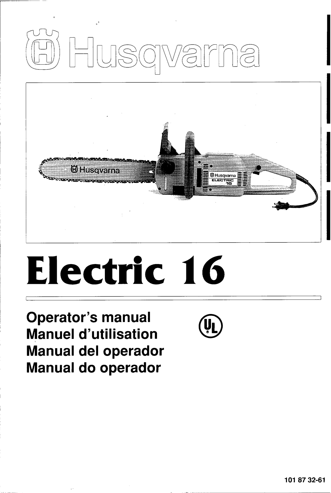Husqvarna ELECTRIC 16 User Manual