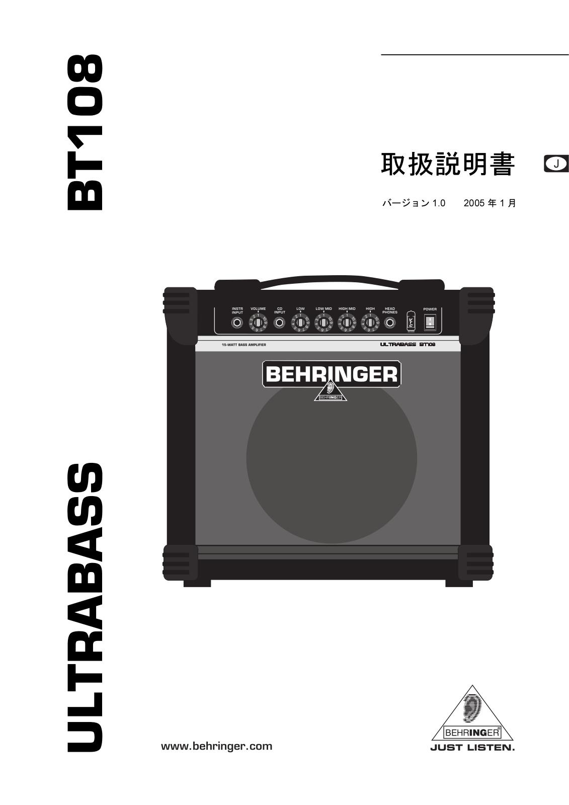 Behringer BT108 User Manual