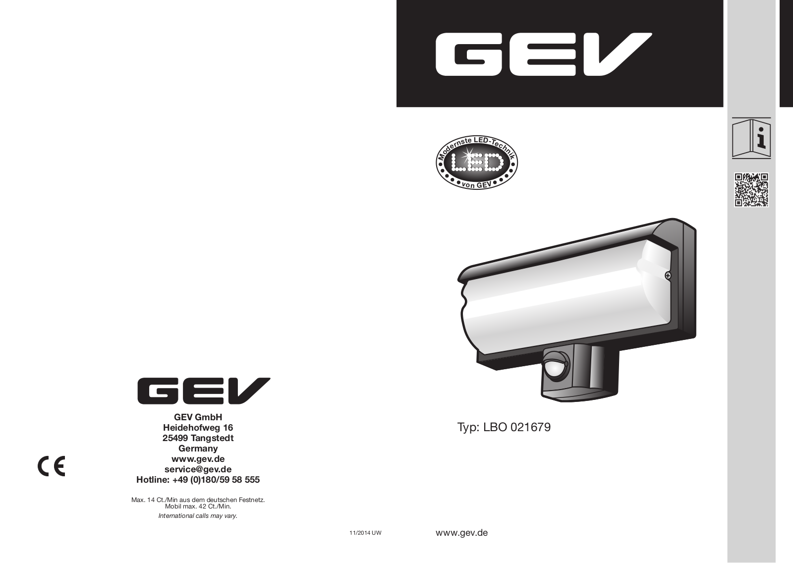 GEV 021679 User guide