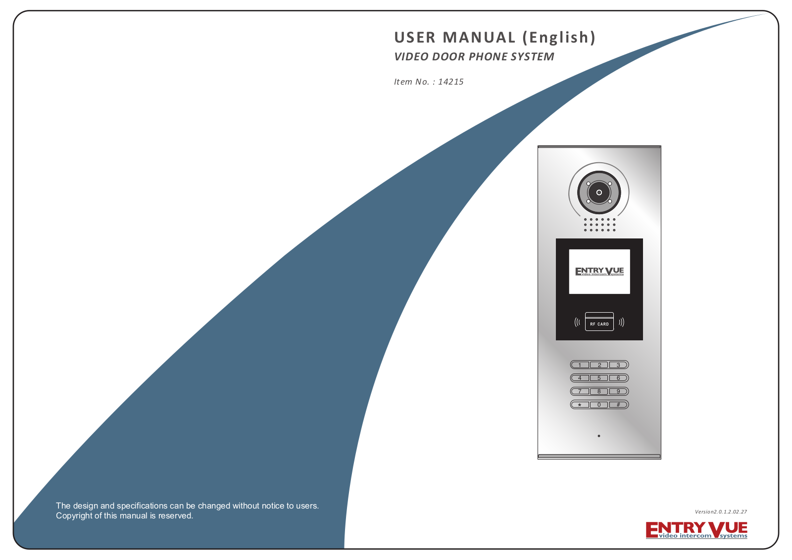 Entryvue 14215 User Manual