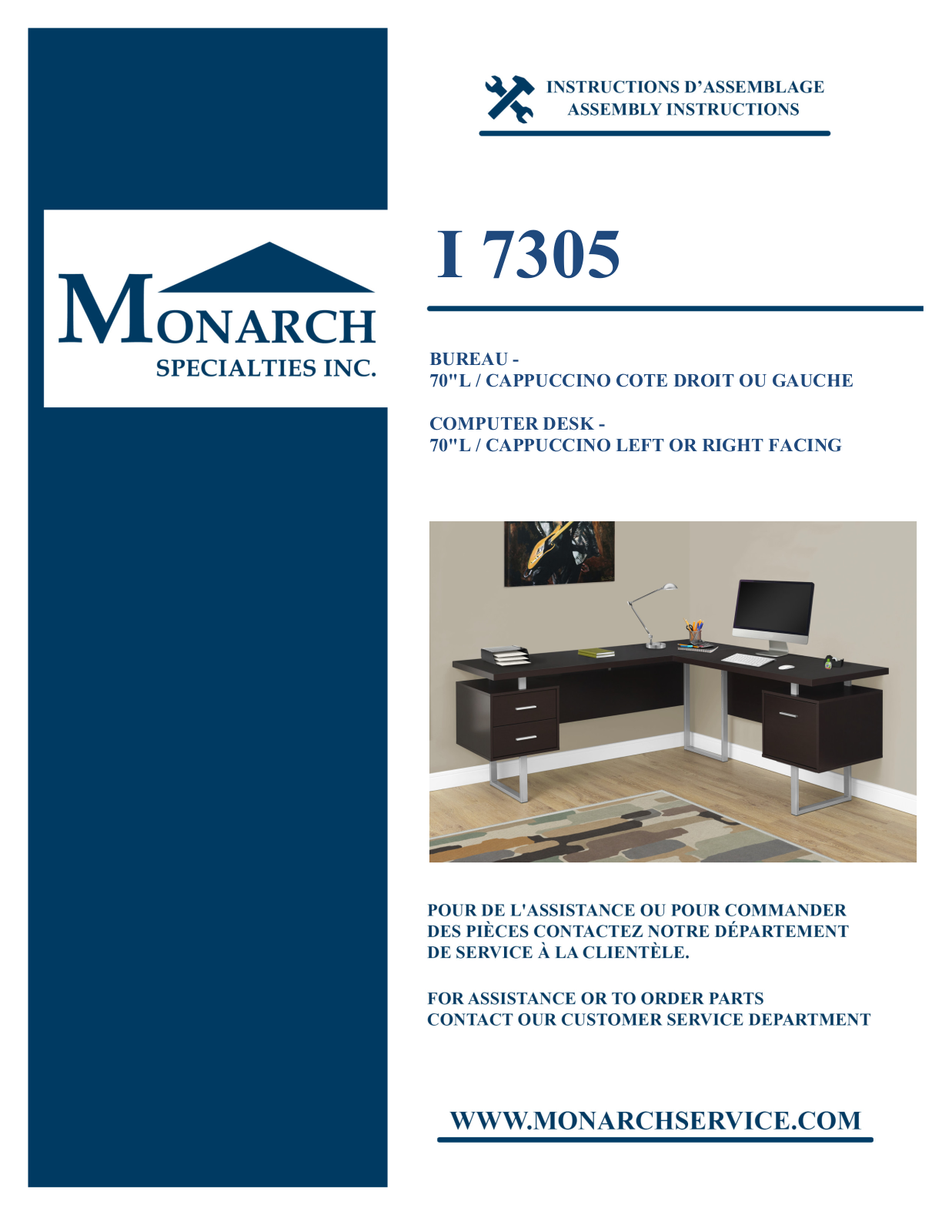 Monarch I7305 Assembly Guide - ManualMachine.com
