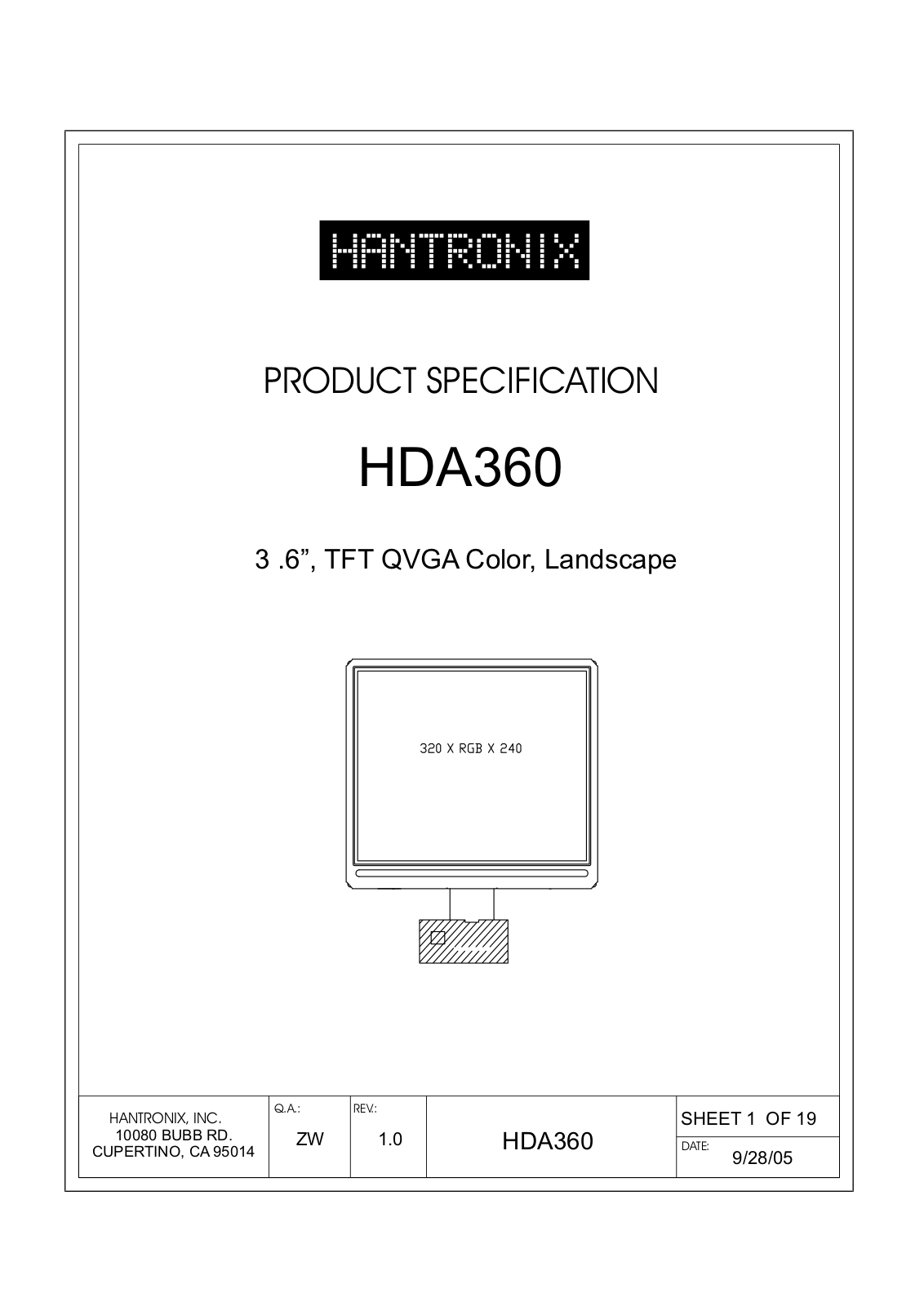 HANTRONIX HDA360 Datasheet