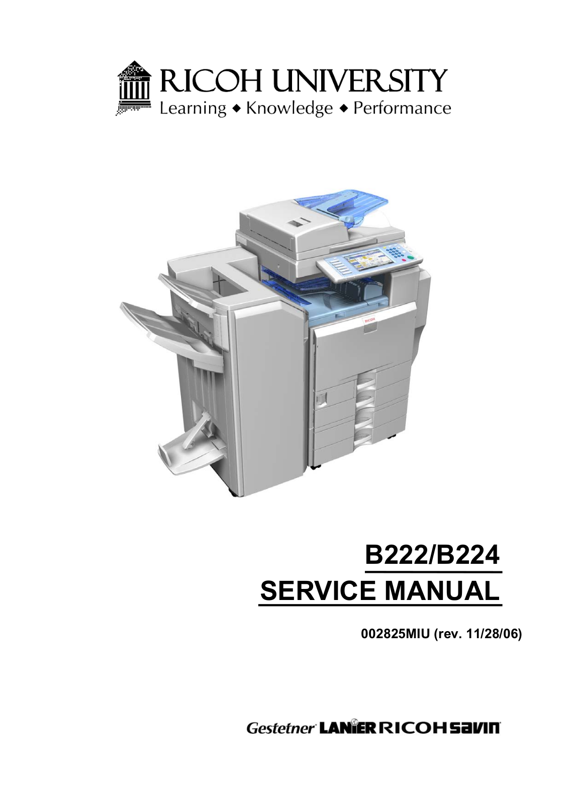 Ricoh B222, B224 Service Manual