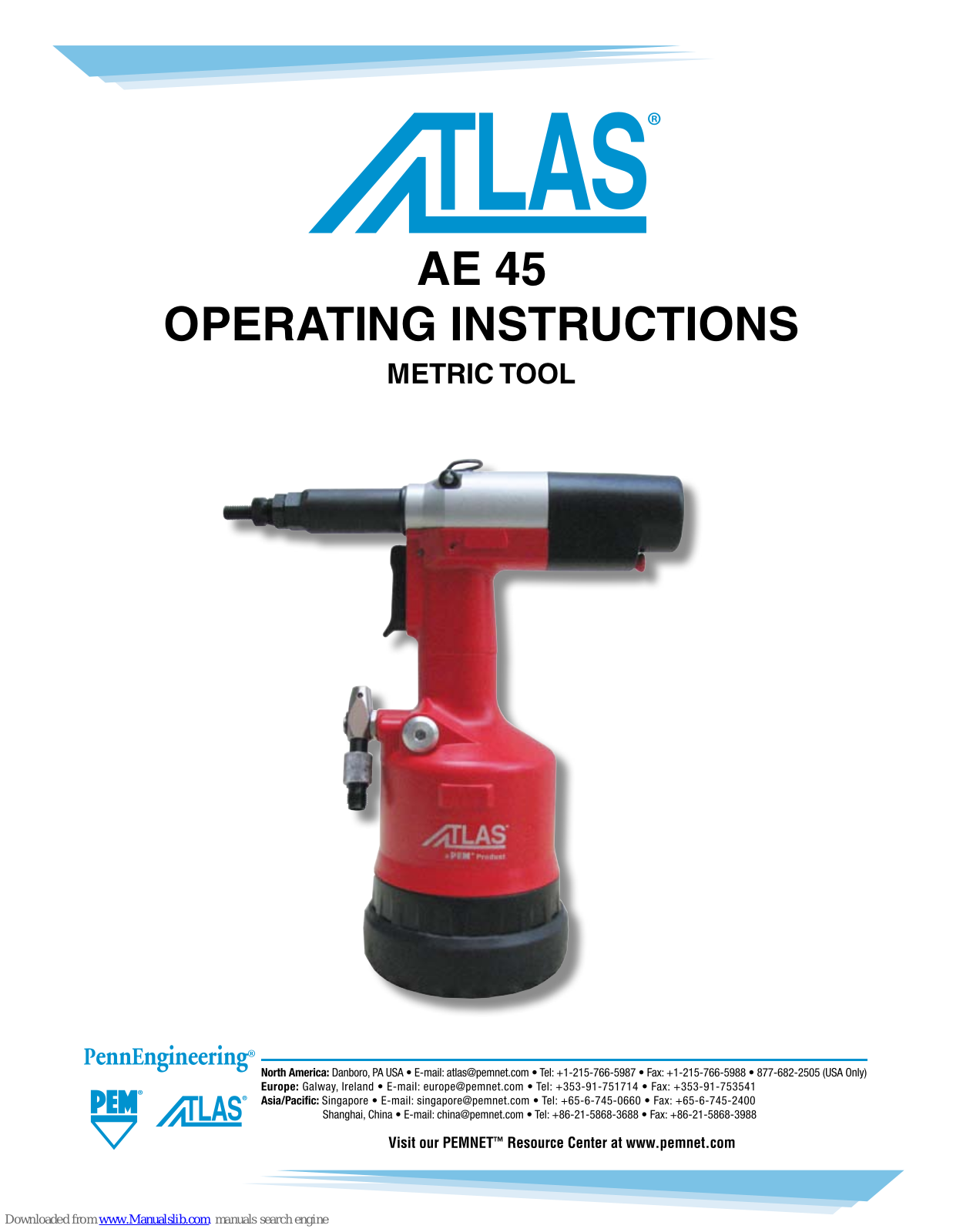 Atlas AE 45 Operating Instructions Manual