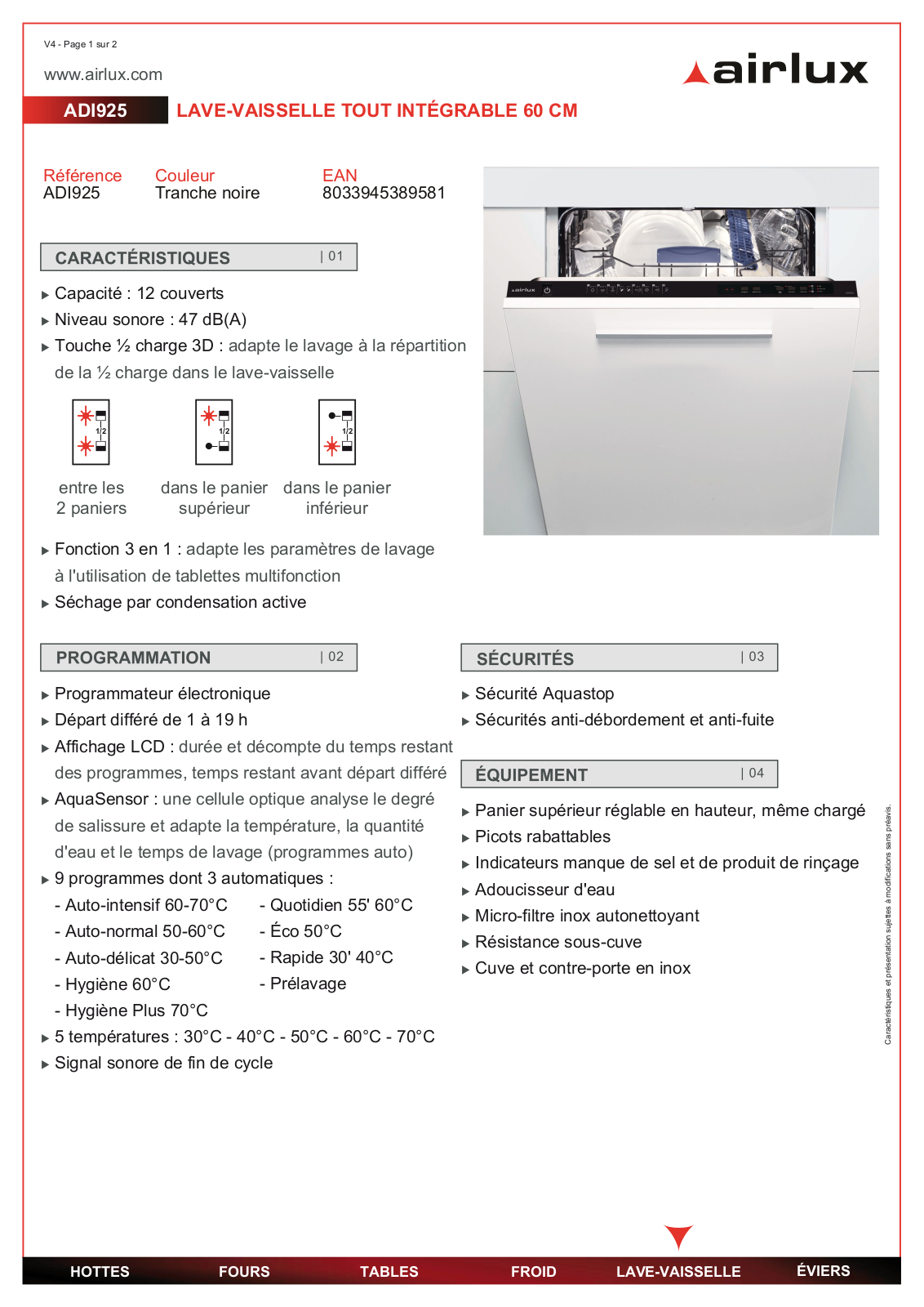 Airlux ADI925 DATASHEET