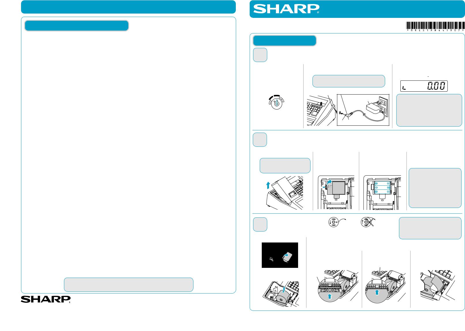 Sharp XEA107 User Manual
