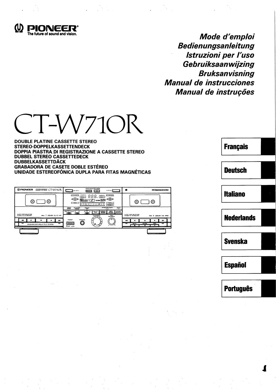 Pioneer CT-W710R User Manual