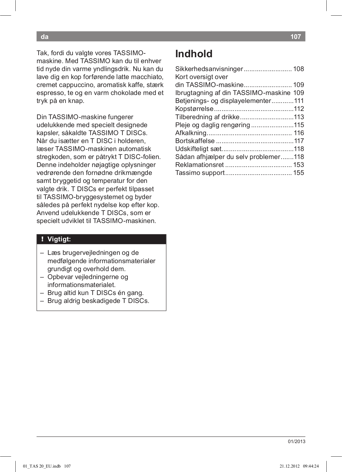 Bosch TAS2005 User guide