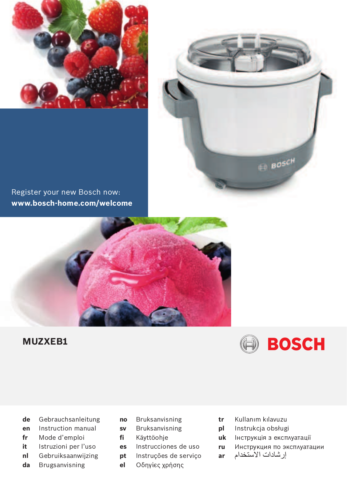 Bosch MUZXEB1 operation manual