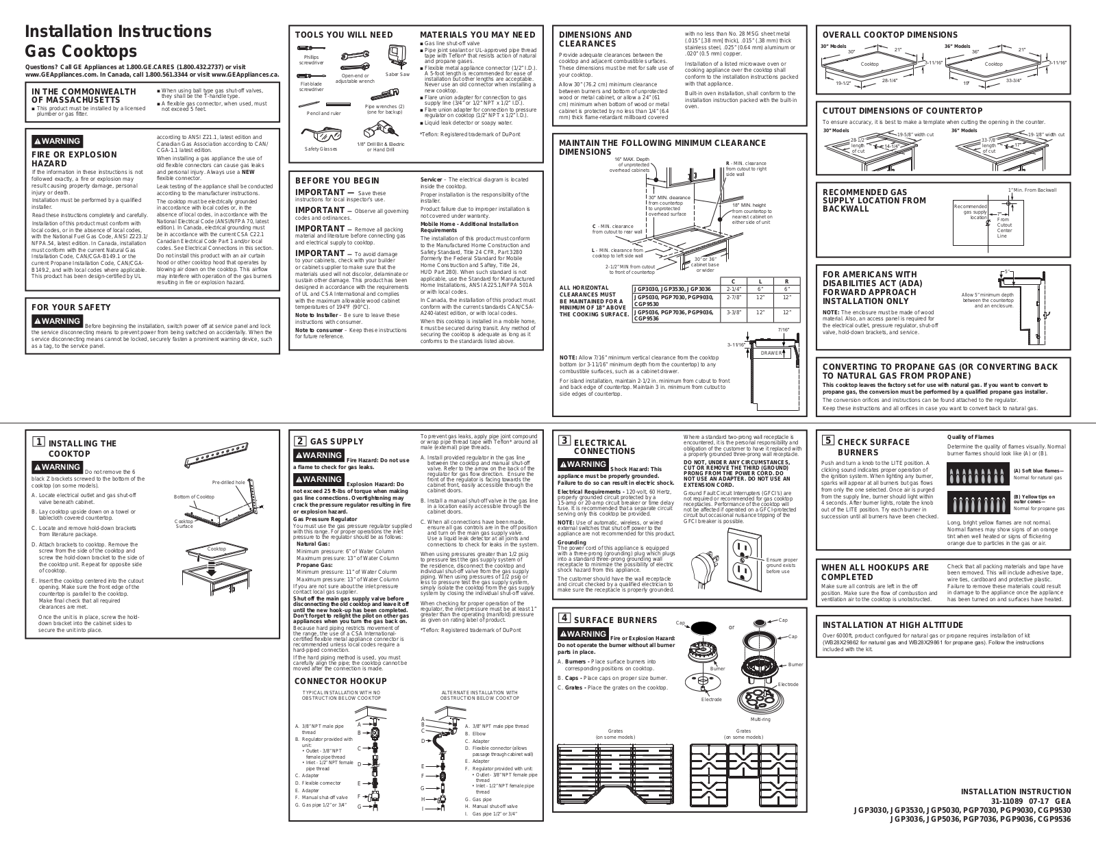 Cafe CGP95302MS1 Installation