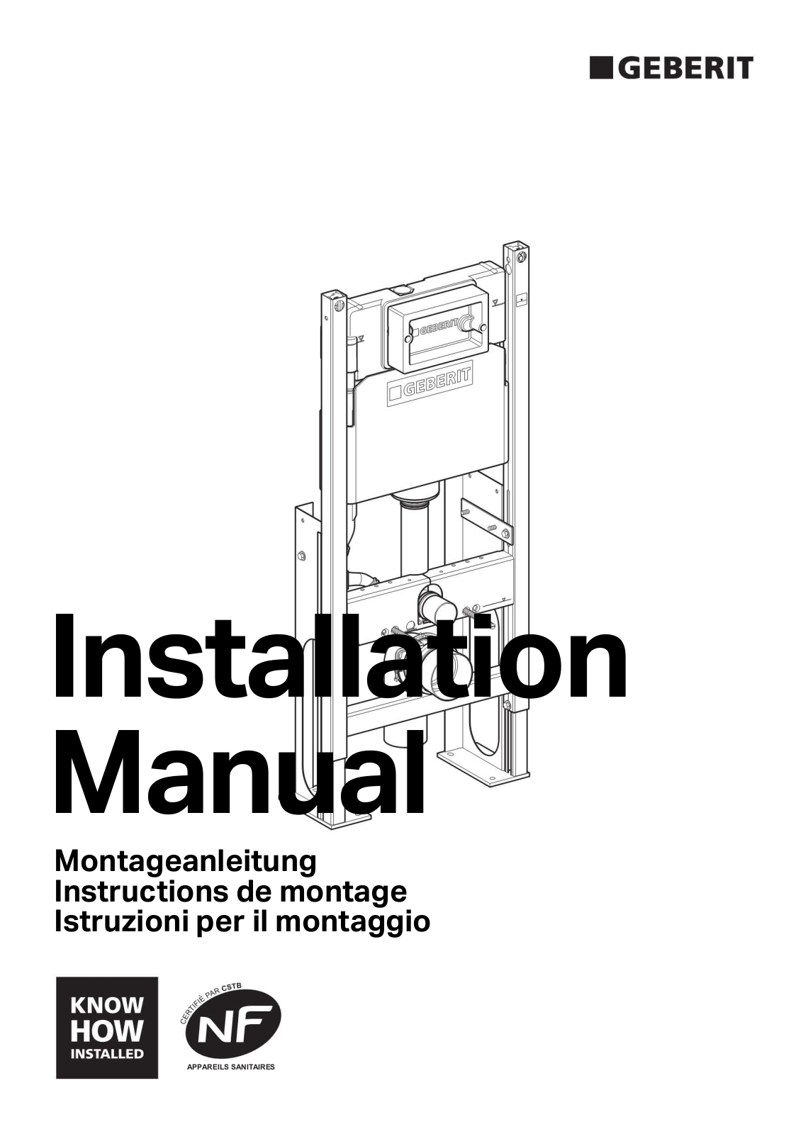 GEBERIT DUOFIX UP 100 457.570.00.1 User Manual