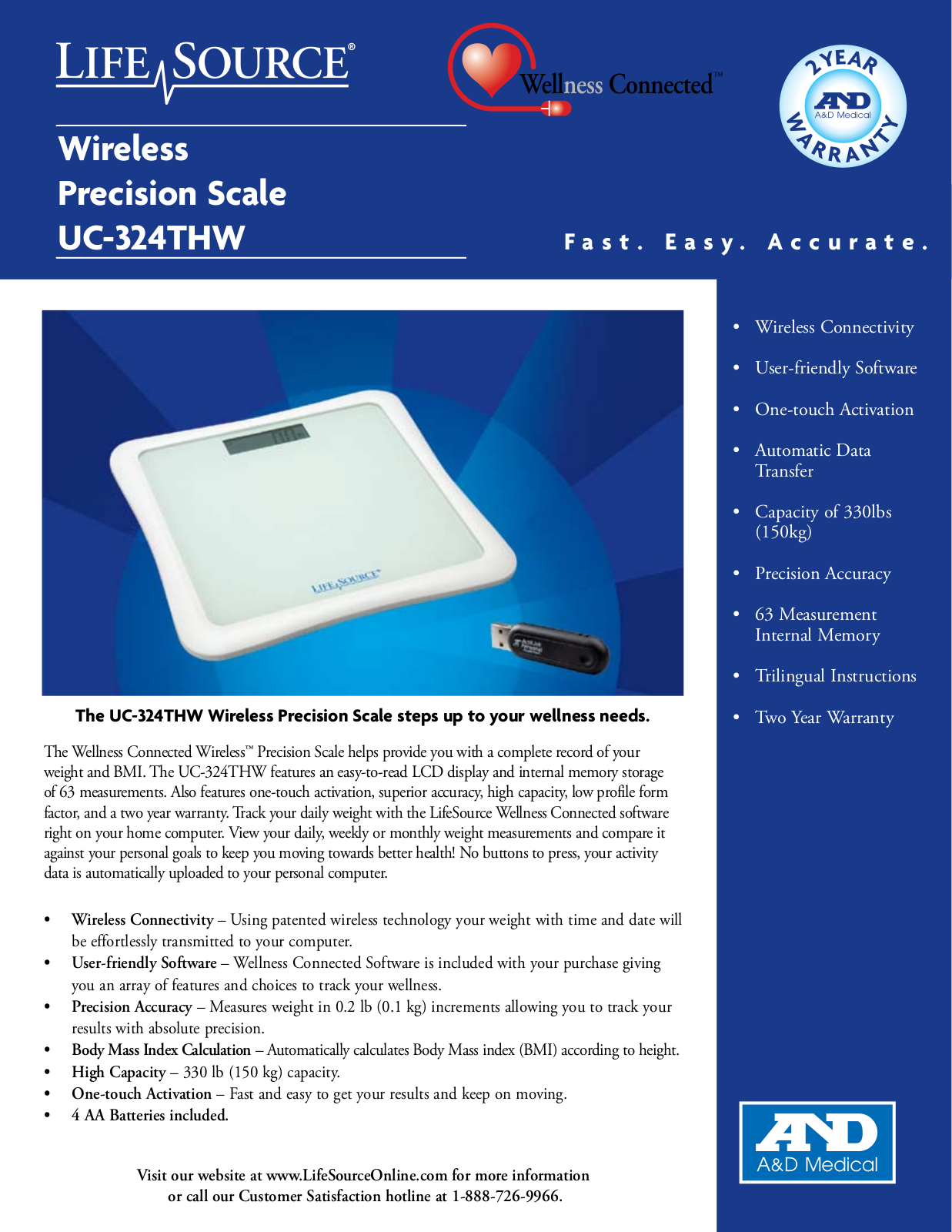 A&D UC-324THW User Manual