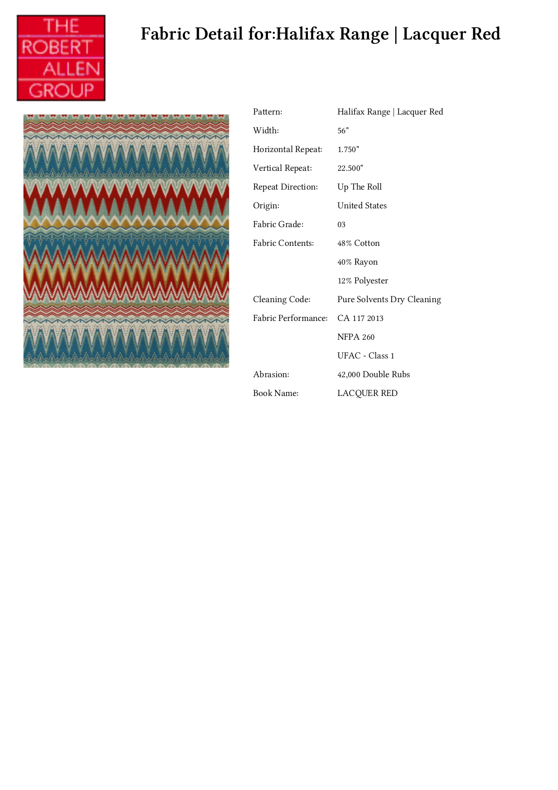 Robert Allen RALF1427 Specifications - ManualMachine.com