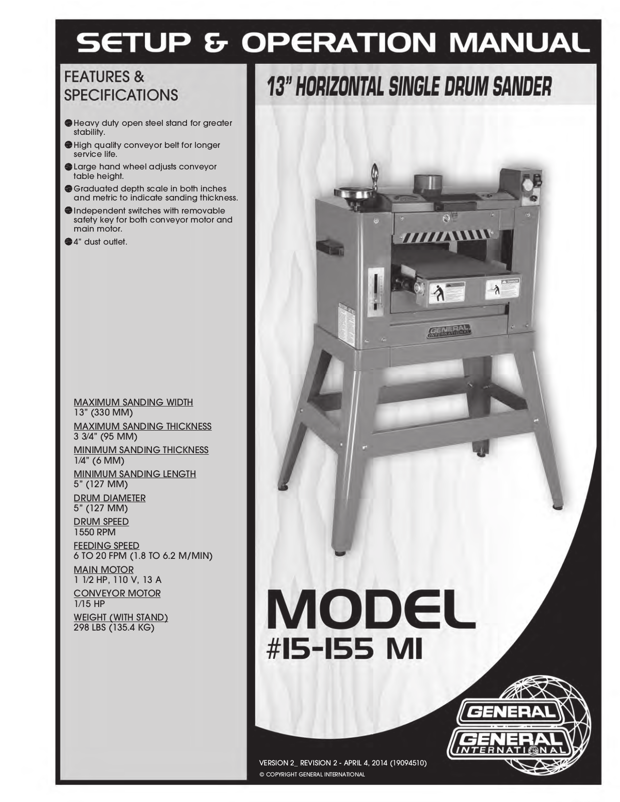 General 15-155 M1 User Manual