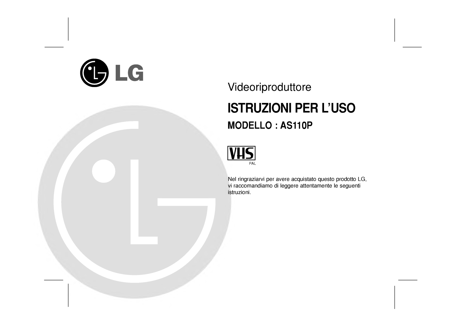 Lg AS110P User Manual