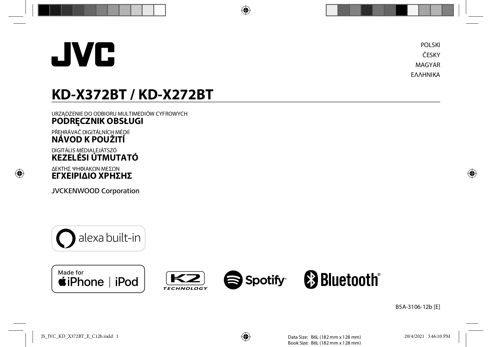 JVC KD-X27BT PL User manual