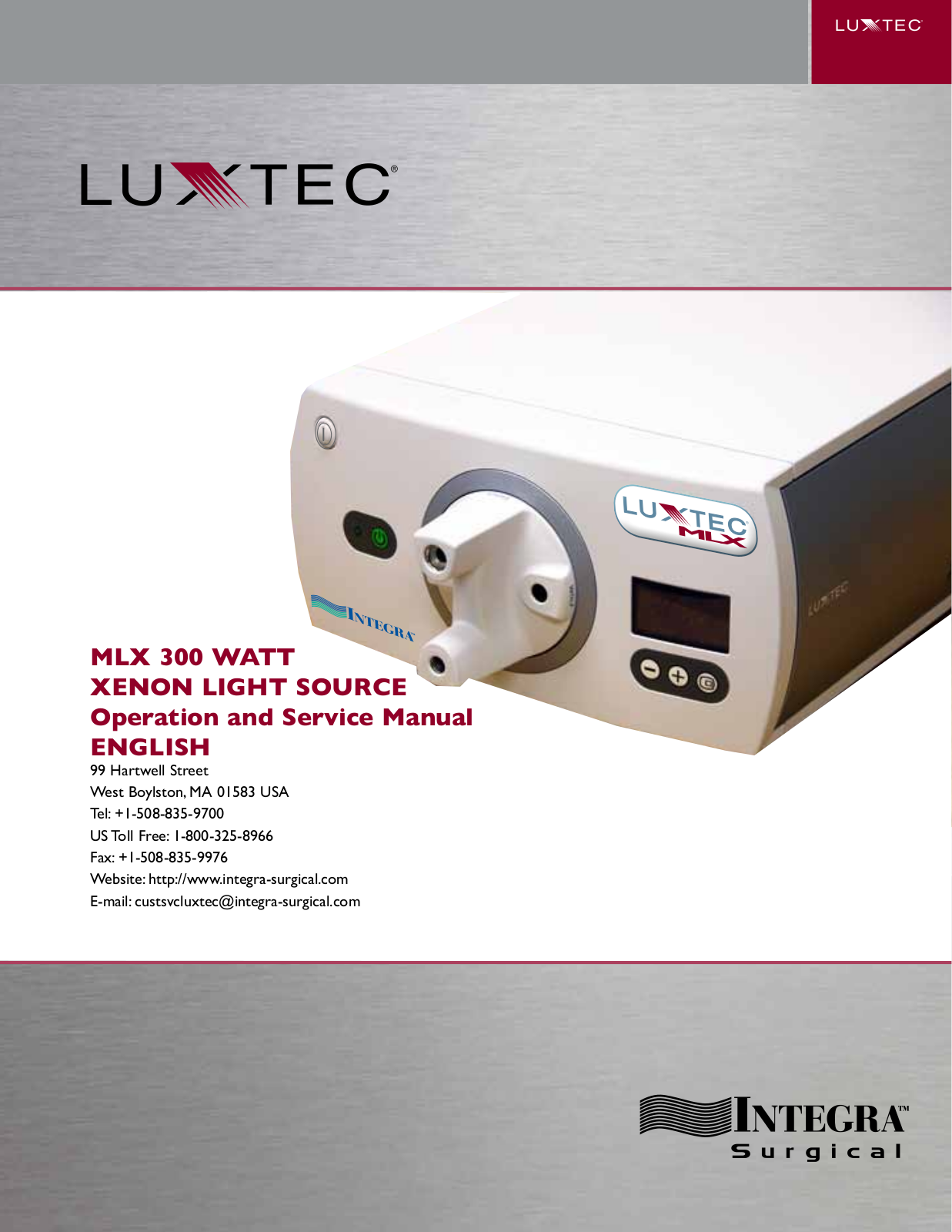 Integra MLX300 User manual