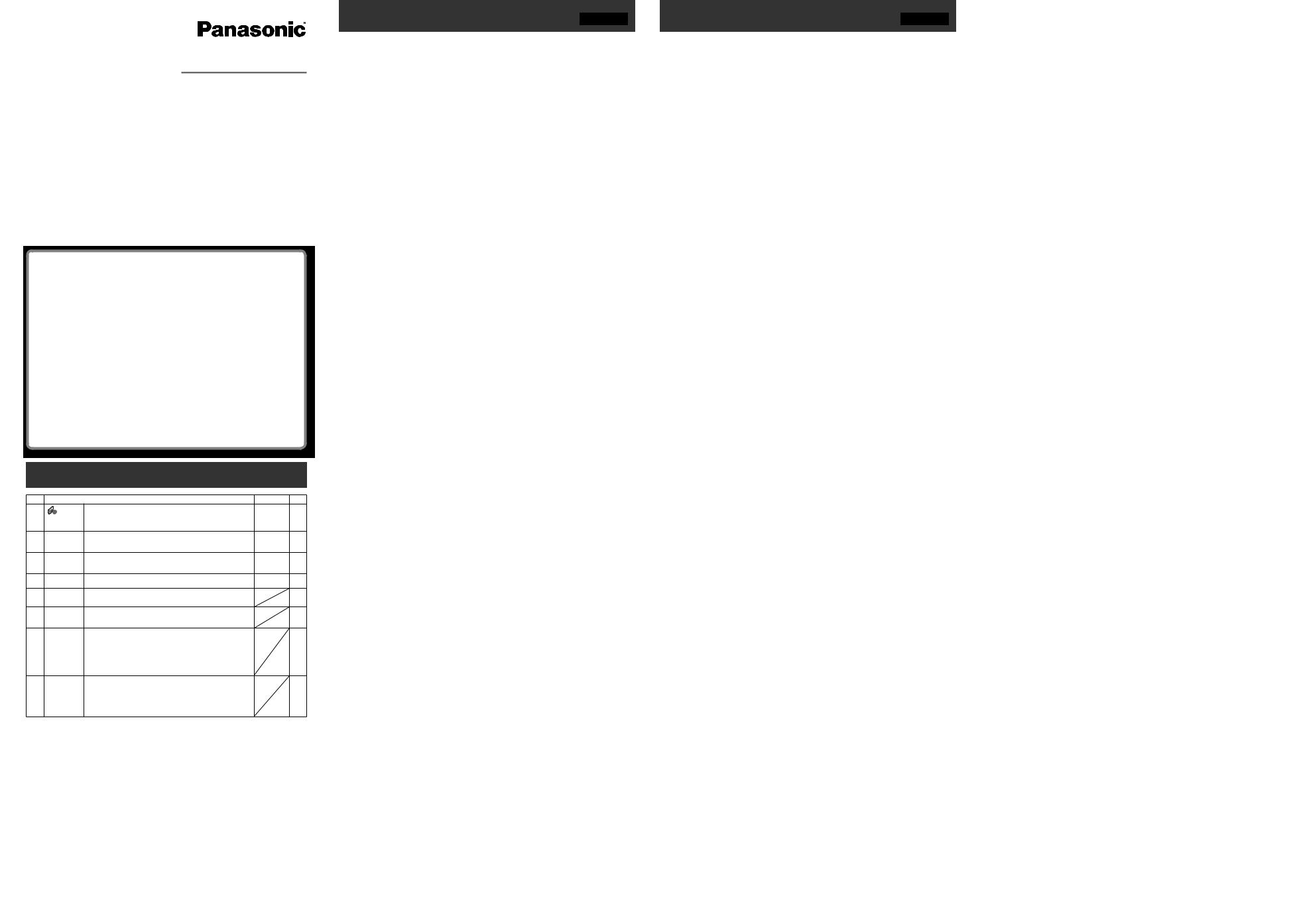 Panasonic CA-FN50N Installation Manual