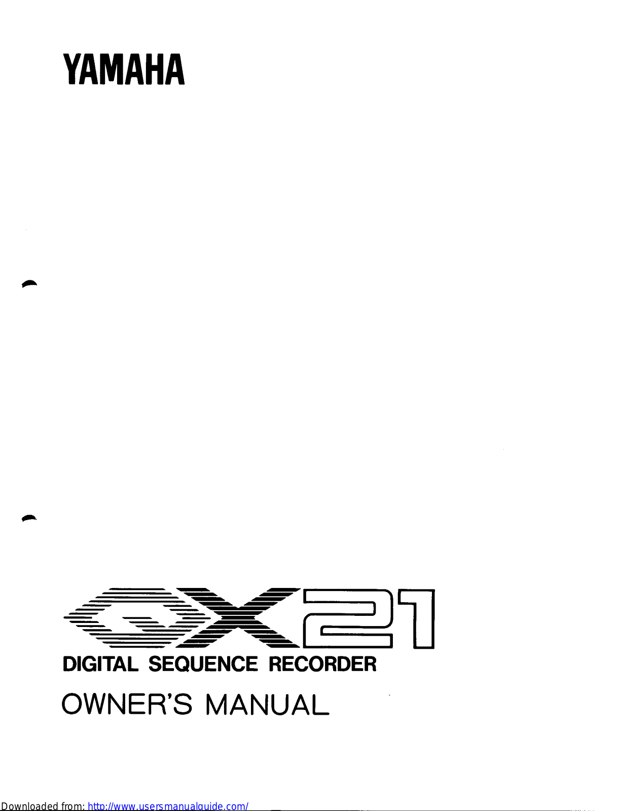 Yamaha Audio QX21 User Manual