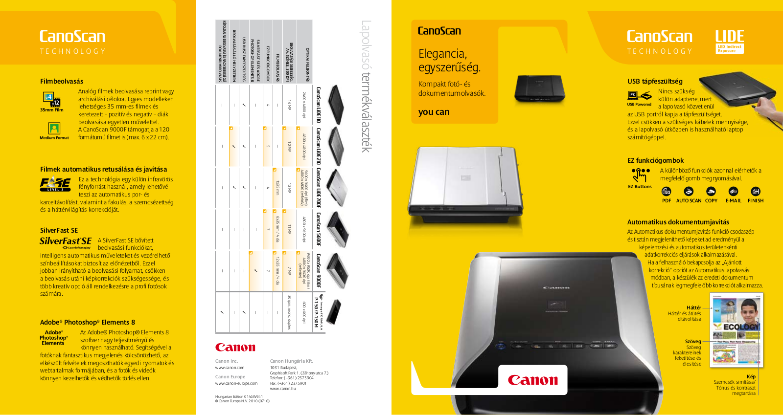 Canon CANOSCAN LIDE 110, CANOSCAN LIDE 210, CANOSCAN LIDE 700F BROCHURE