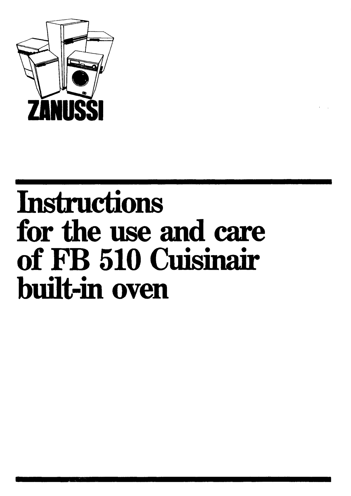 Zanussi FB510 User Manual