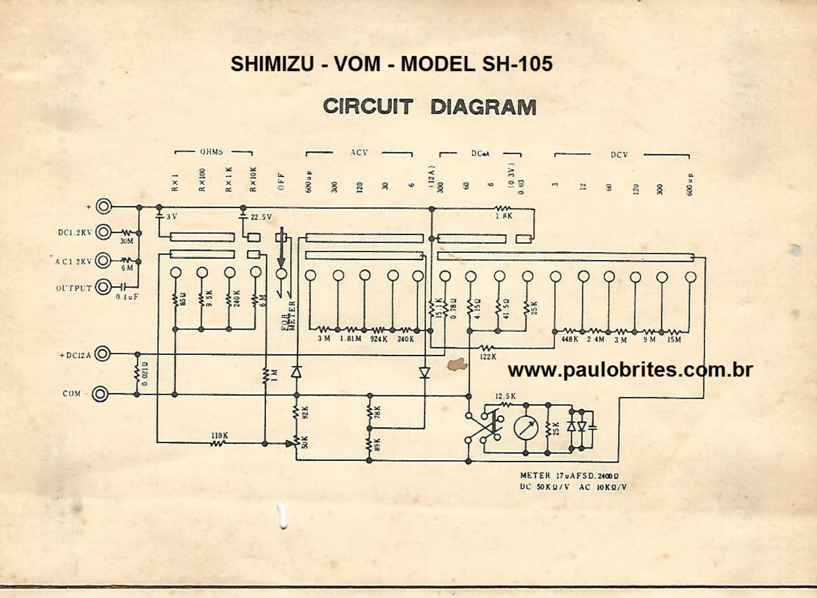 Shimizu SH-105 Schematic - ManualMachine.com
