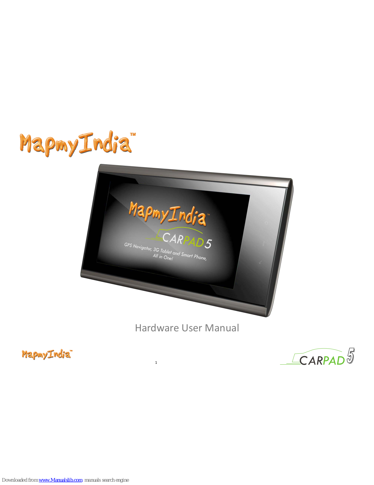 Mapmyindia Carpad5 User Manual