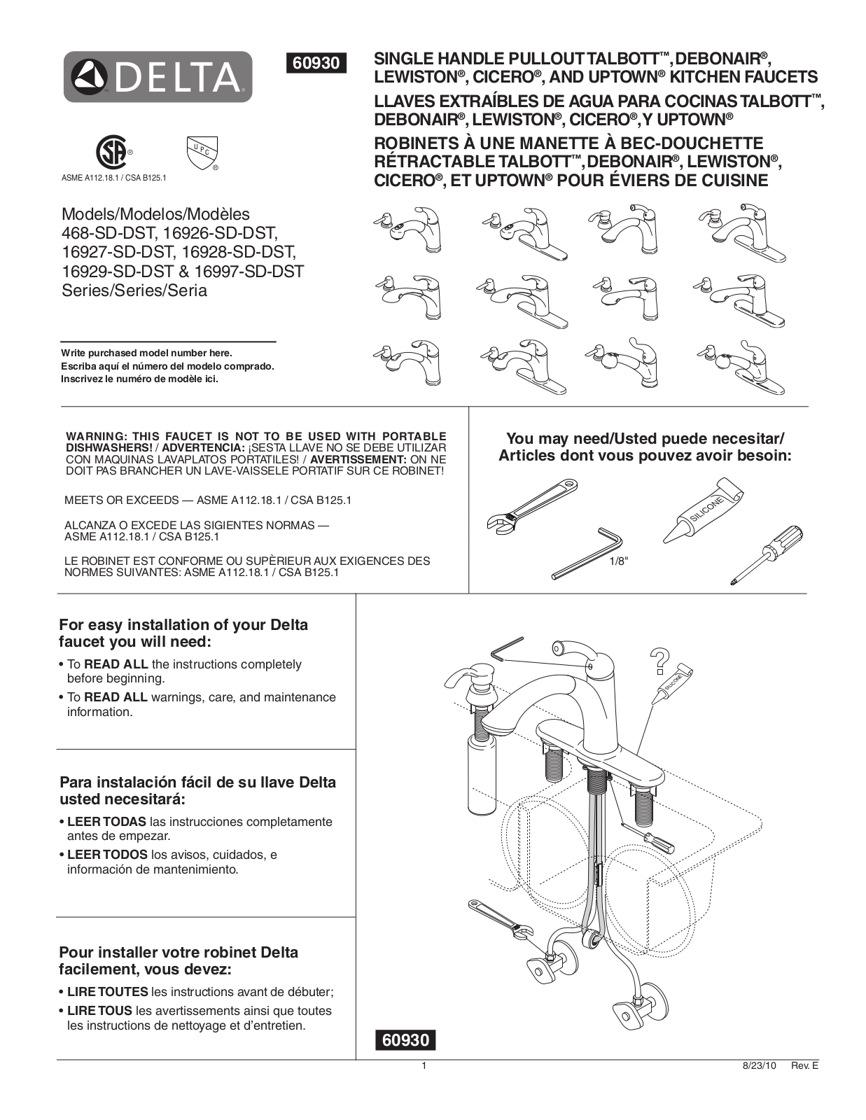 Factory Direct Hardware 468-SD-DST User Manual