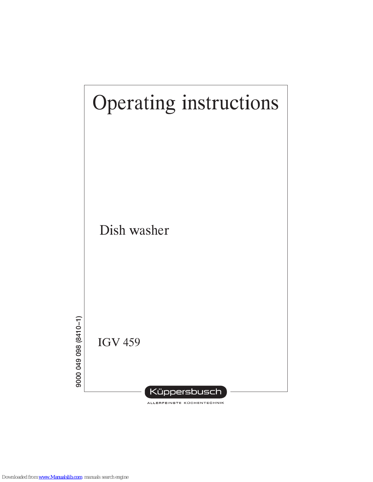 Küppersbusch IGV 459 Operating Instructions Manual