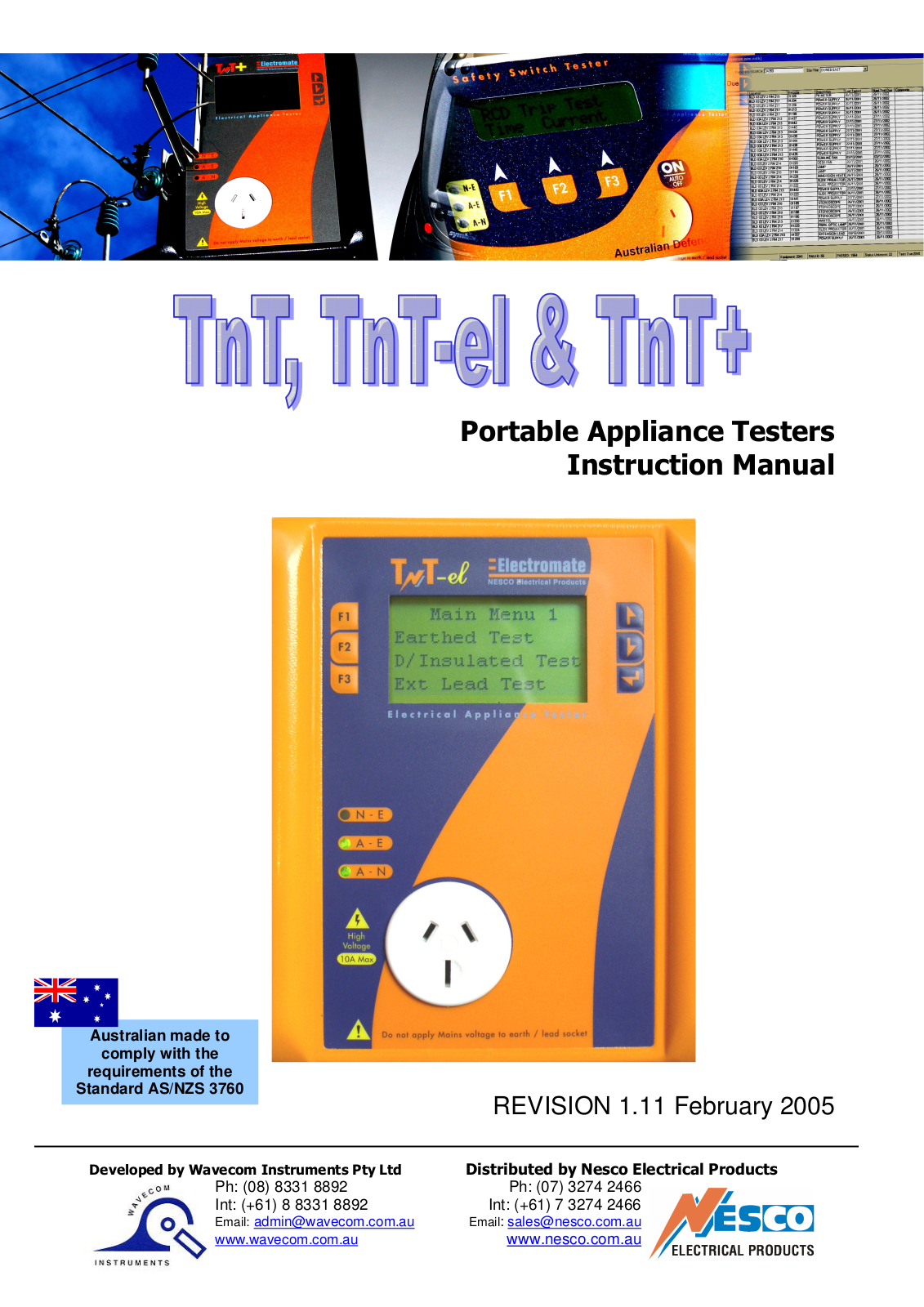 Wavecom TNT-EL, TNT+ User Manual