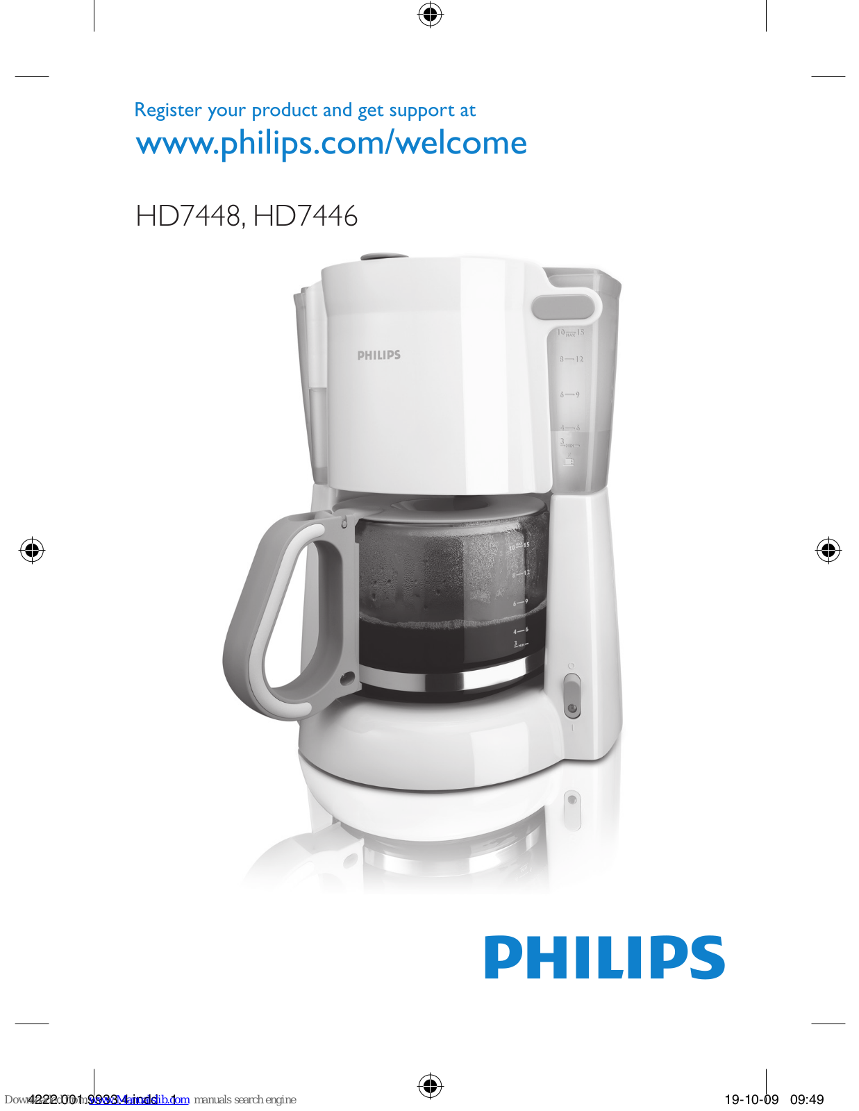 Philips HD7448/40, HD7448/20, HD7448/70, HD7446/00, HD7448/00 User Manual