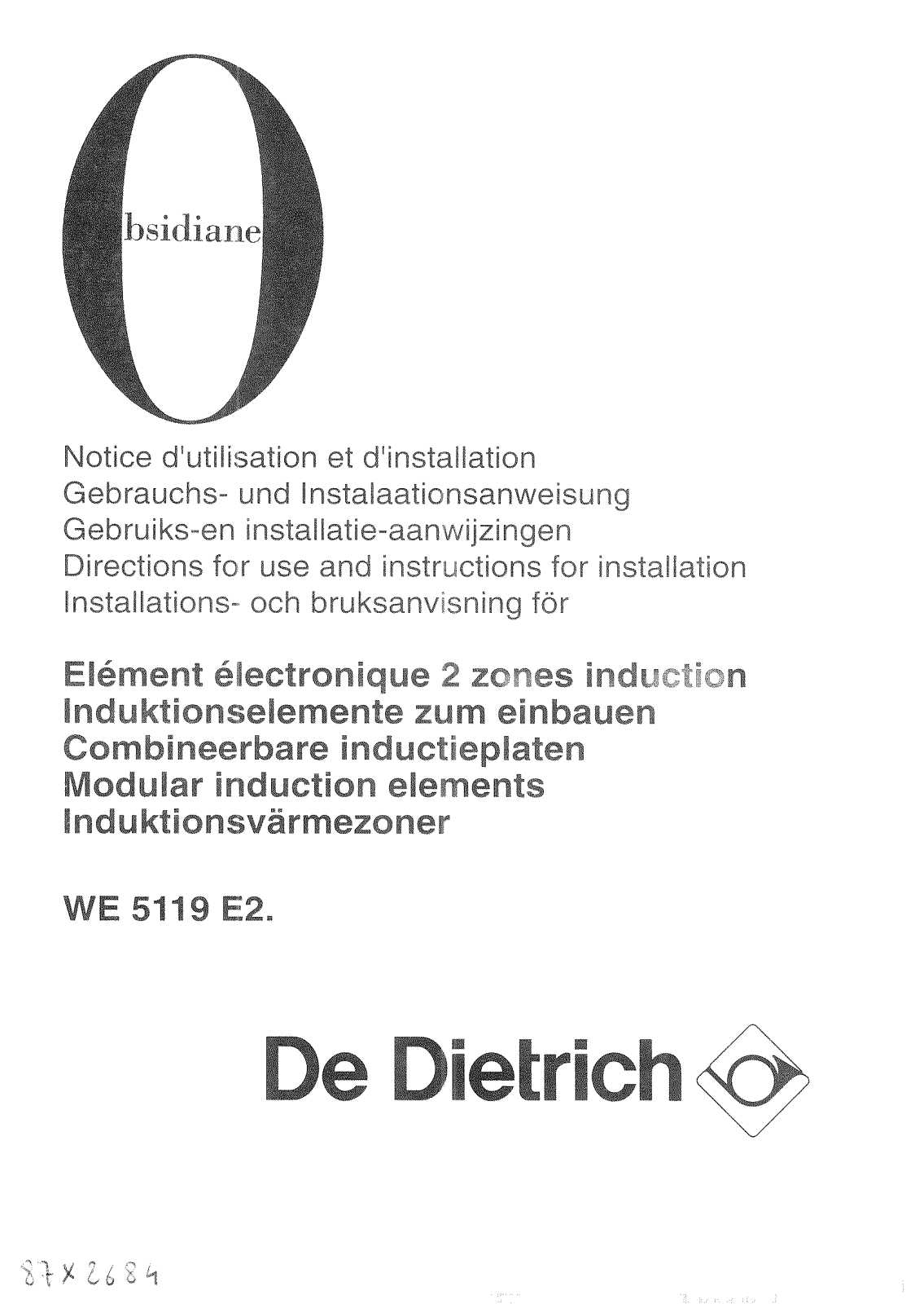 De dietrich WE5119E2 User Manual