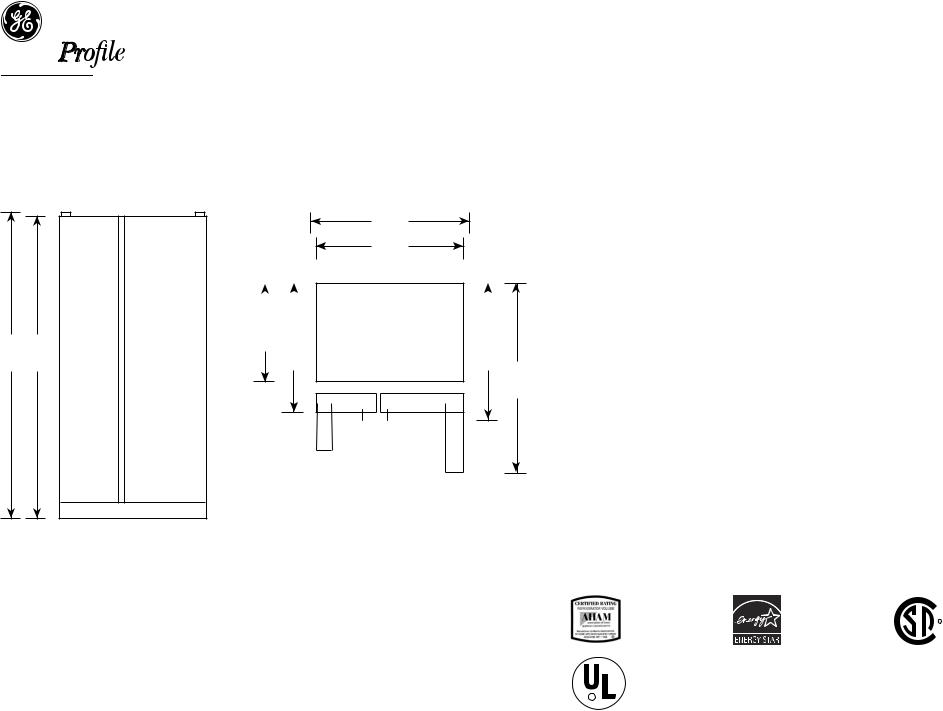 GE PSS26MSR Specification