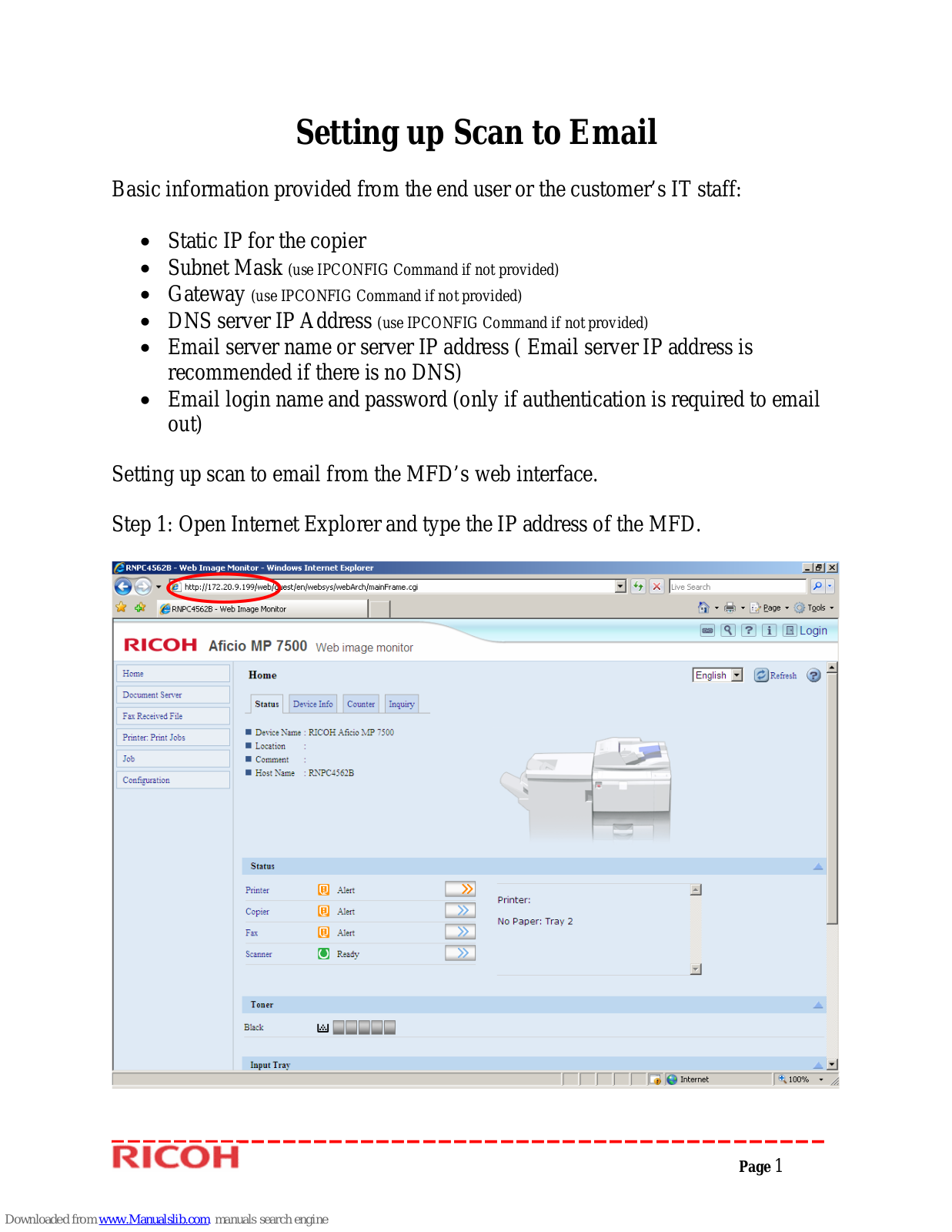 Ricoh Aficio MP 3352SP, Aficio MP 5500 S/P, Aficio MP 7500 S/P Function Manual - ManualMachine.com