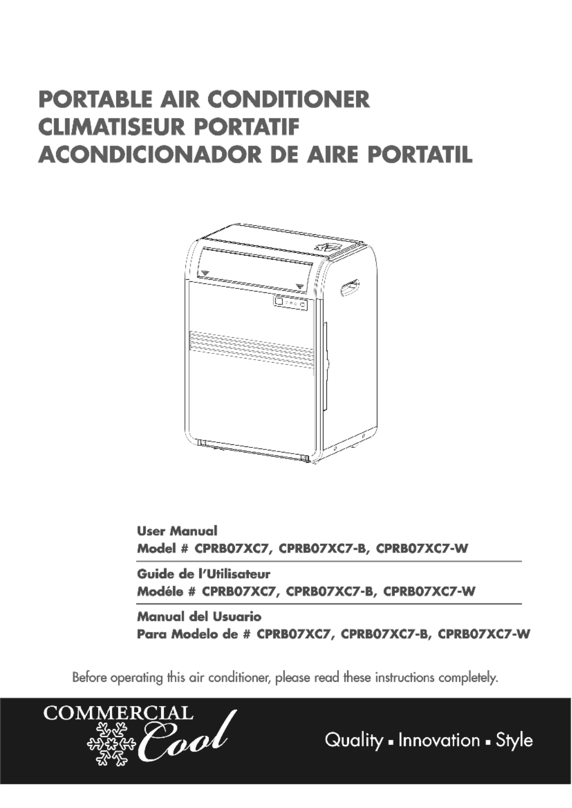 Commercial Cool CPRB07XC7 User Manual