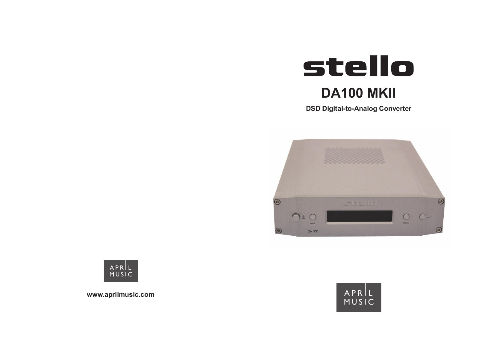 April Music Stello DA100 MKII User Manual