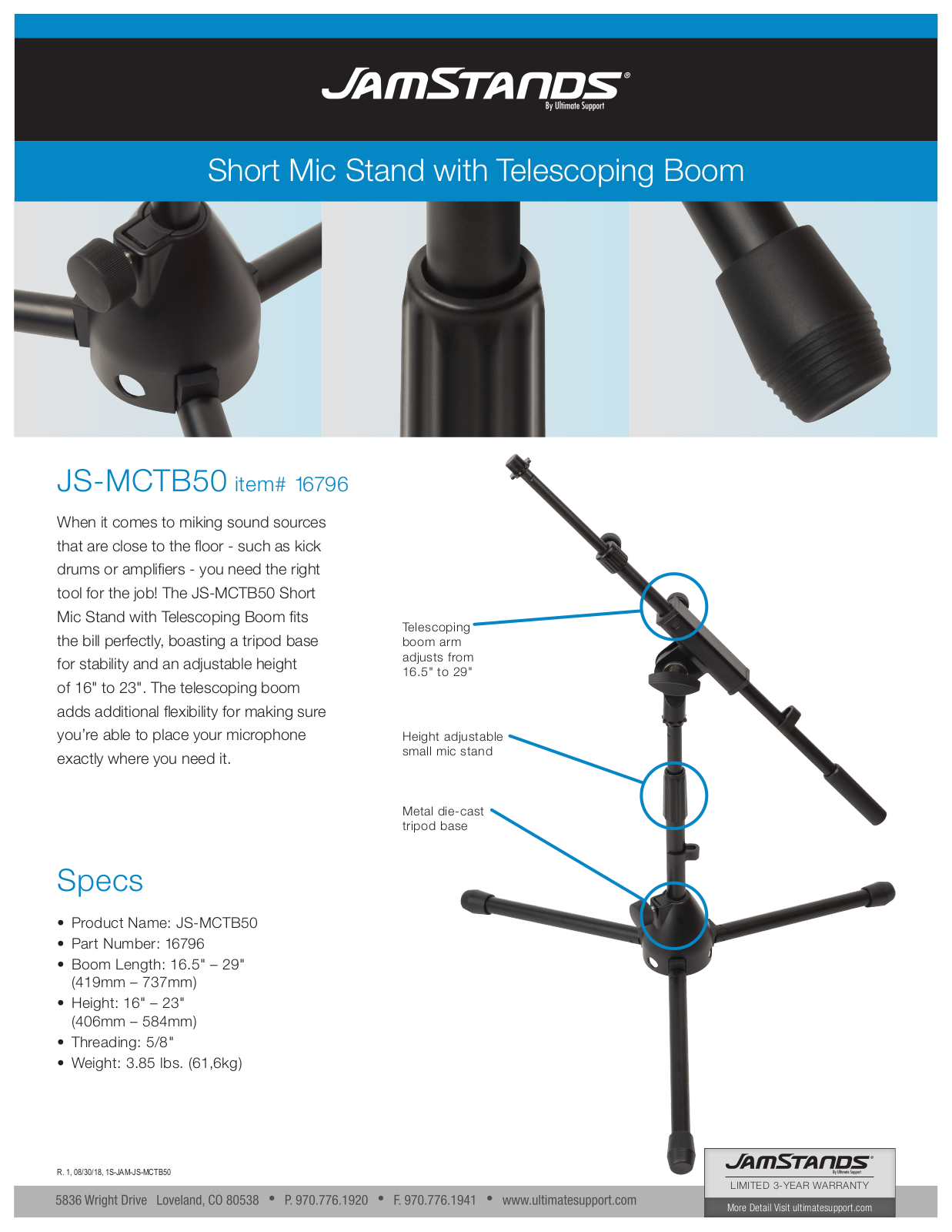 Ultimate Support JS-MCTB50 Users Manual - ManualMachine.com