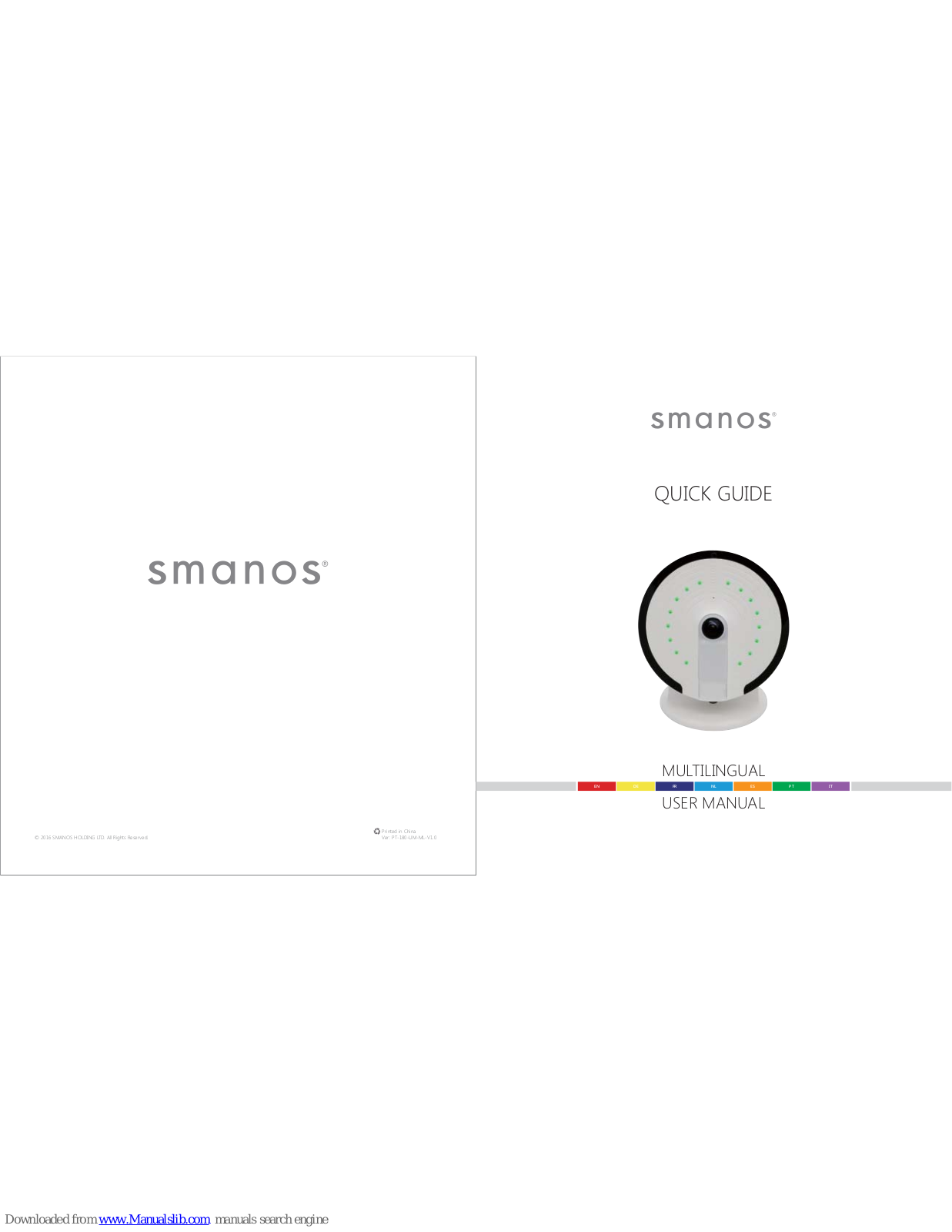 Smanos PT-180 Quick Manual - ManualMachine.com