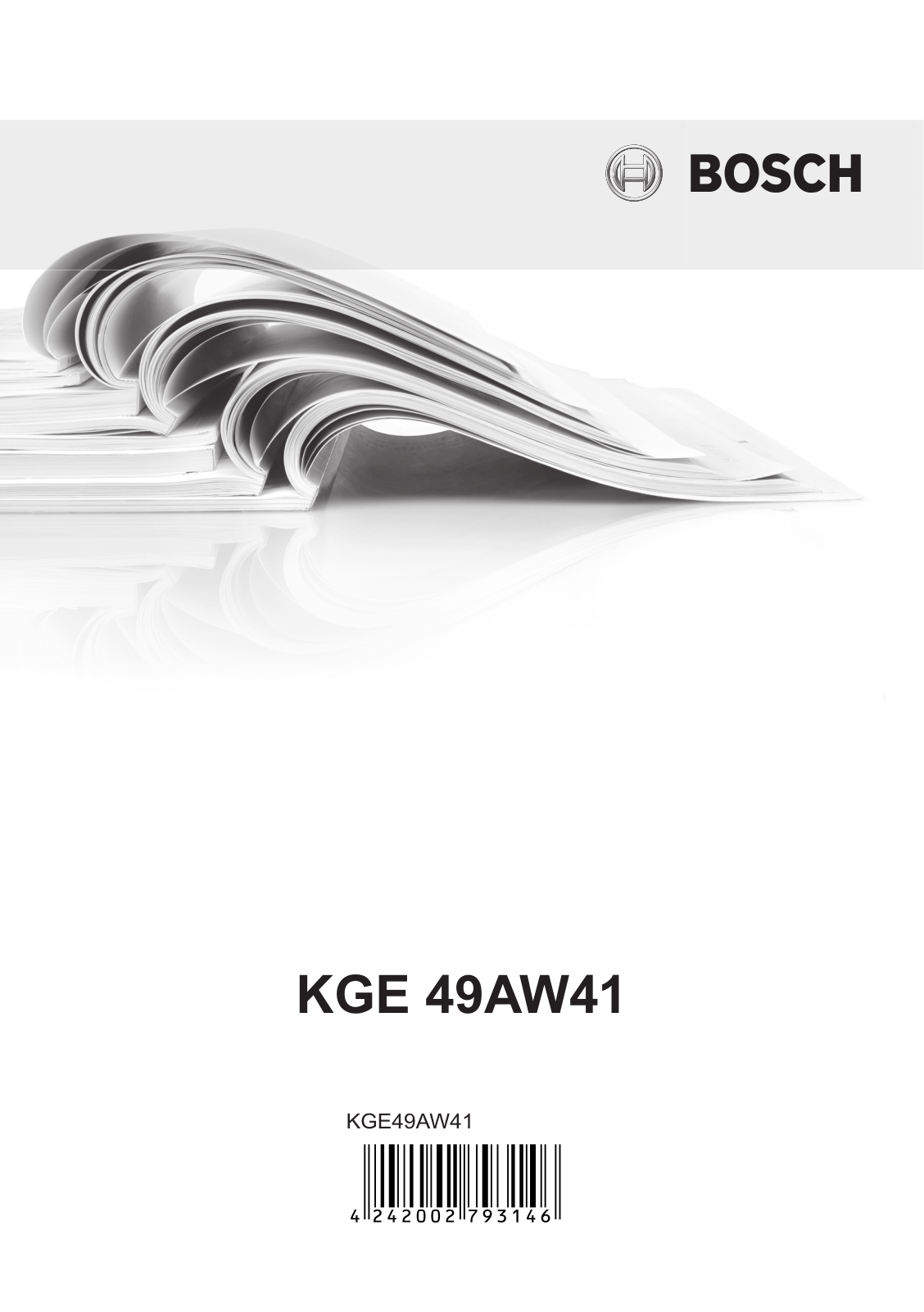 Bosch KGE49AW41 User Manual