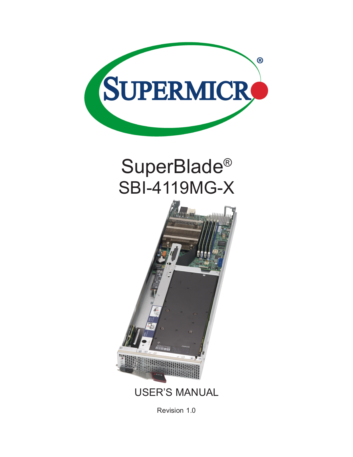 Supermicro SuperBlade SBI-4119MG-X User Manual