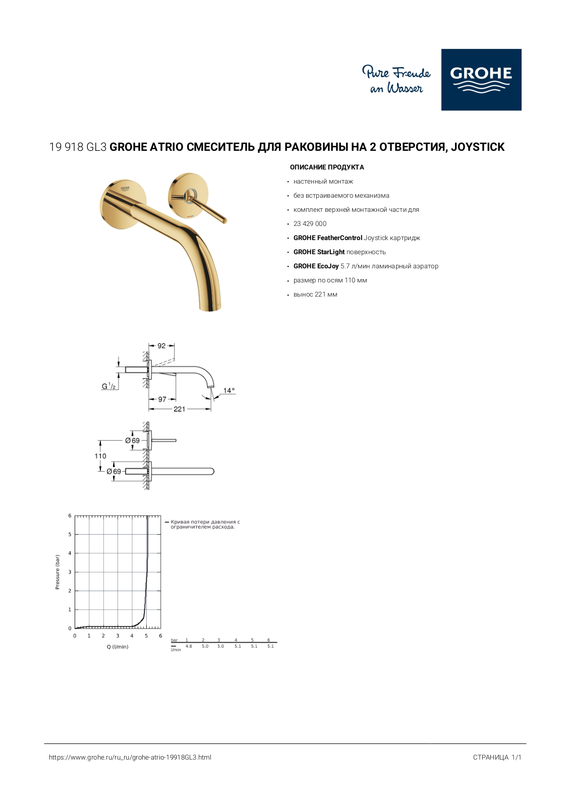 Grohe 19918GL3 User guide