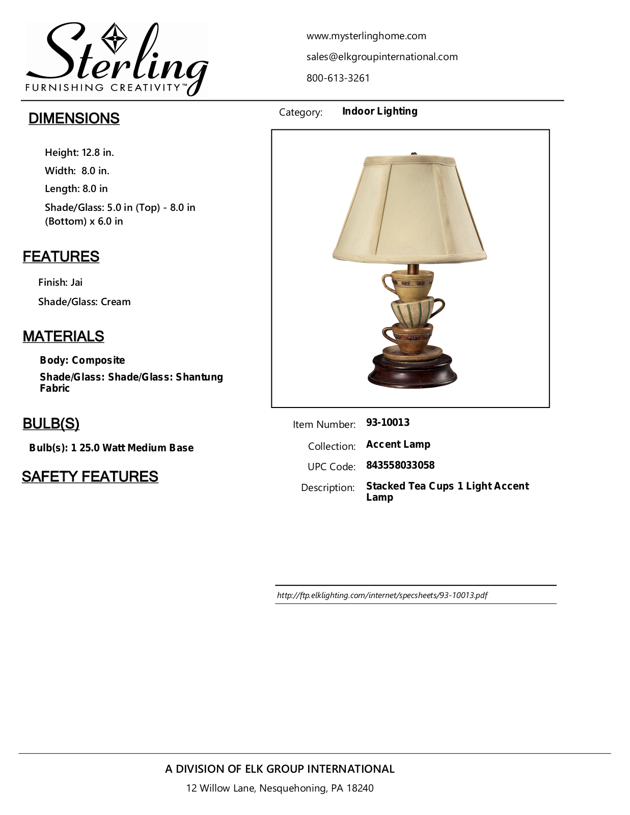 ELK Home 9310013 User Manual