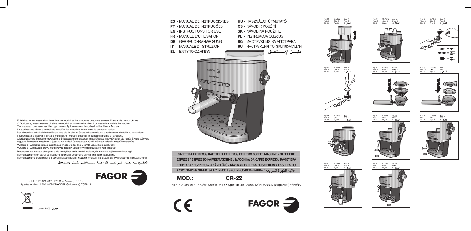 Fagor CR-22 User Manual