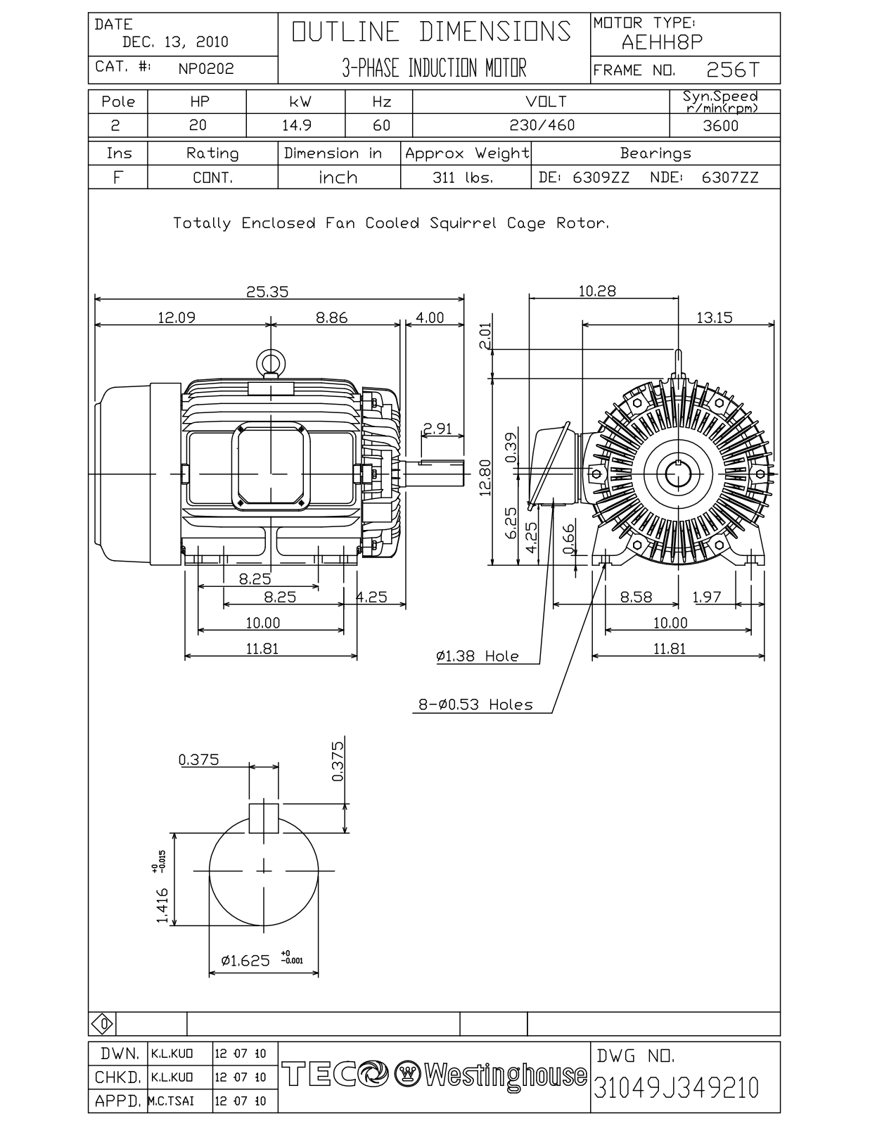 Teco NP0202 Reference Drawing