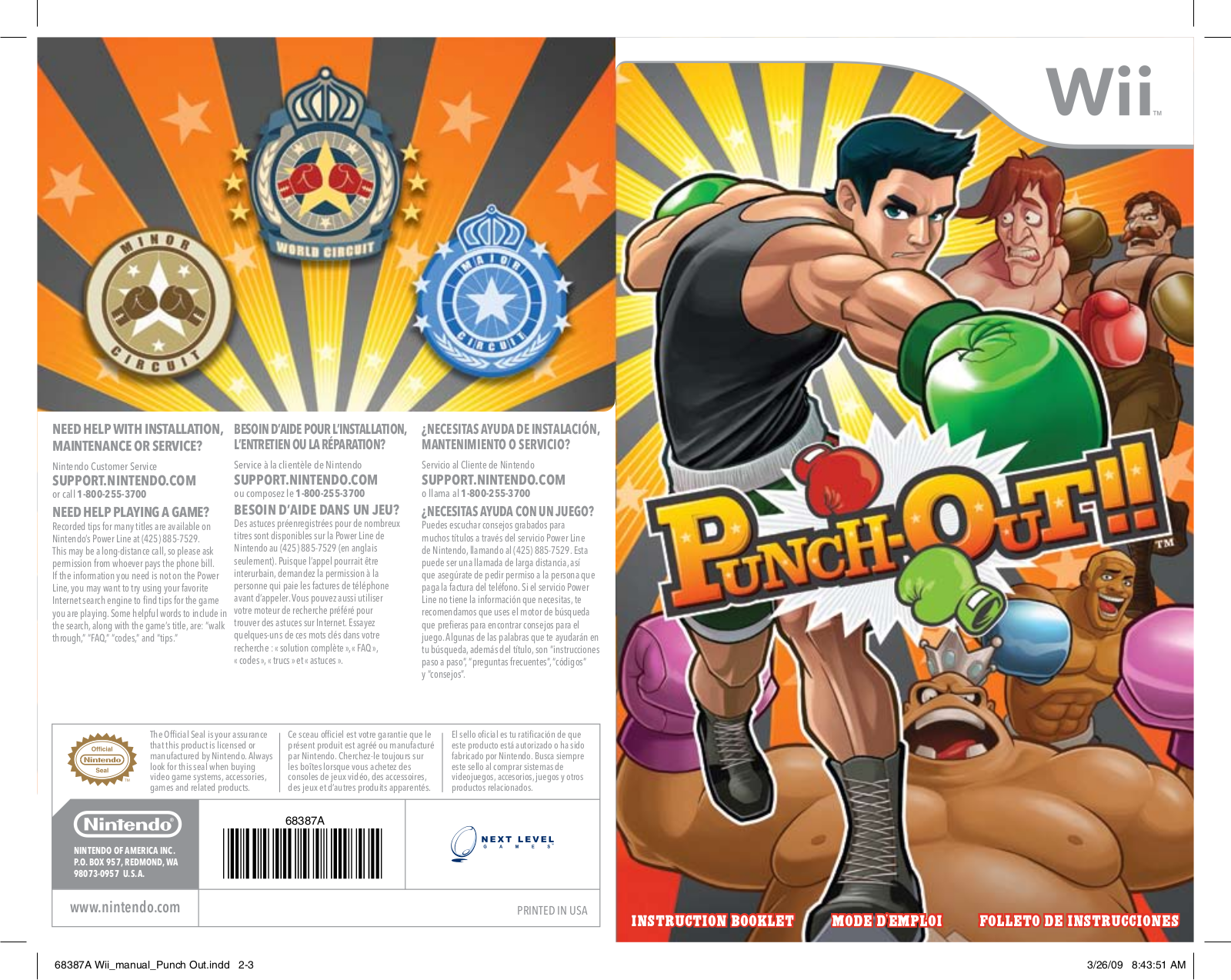 NINTENDO Wii Punch-Out User Manual