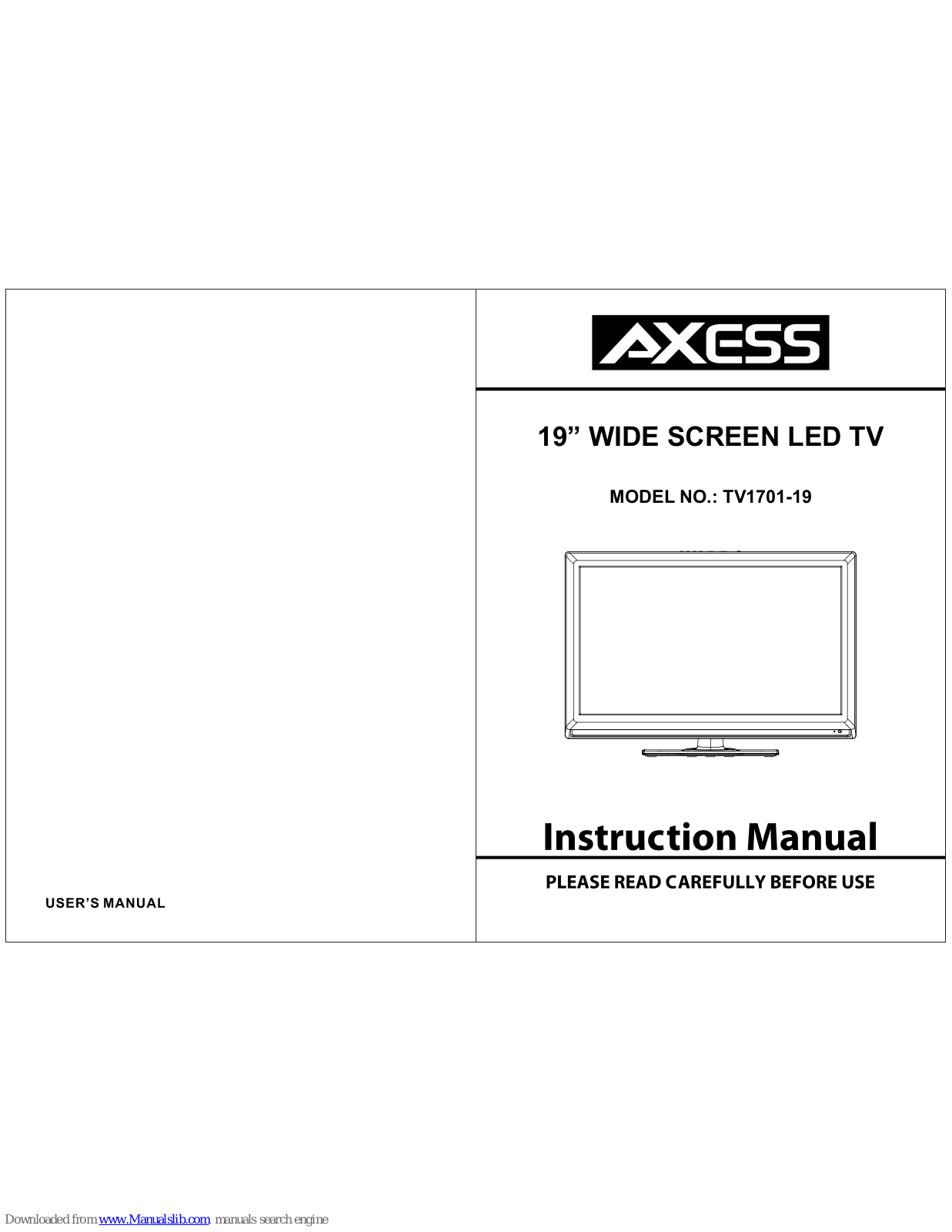 Axess TV1701-19 Instruction Manual