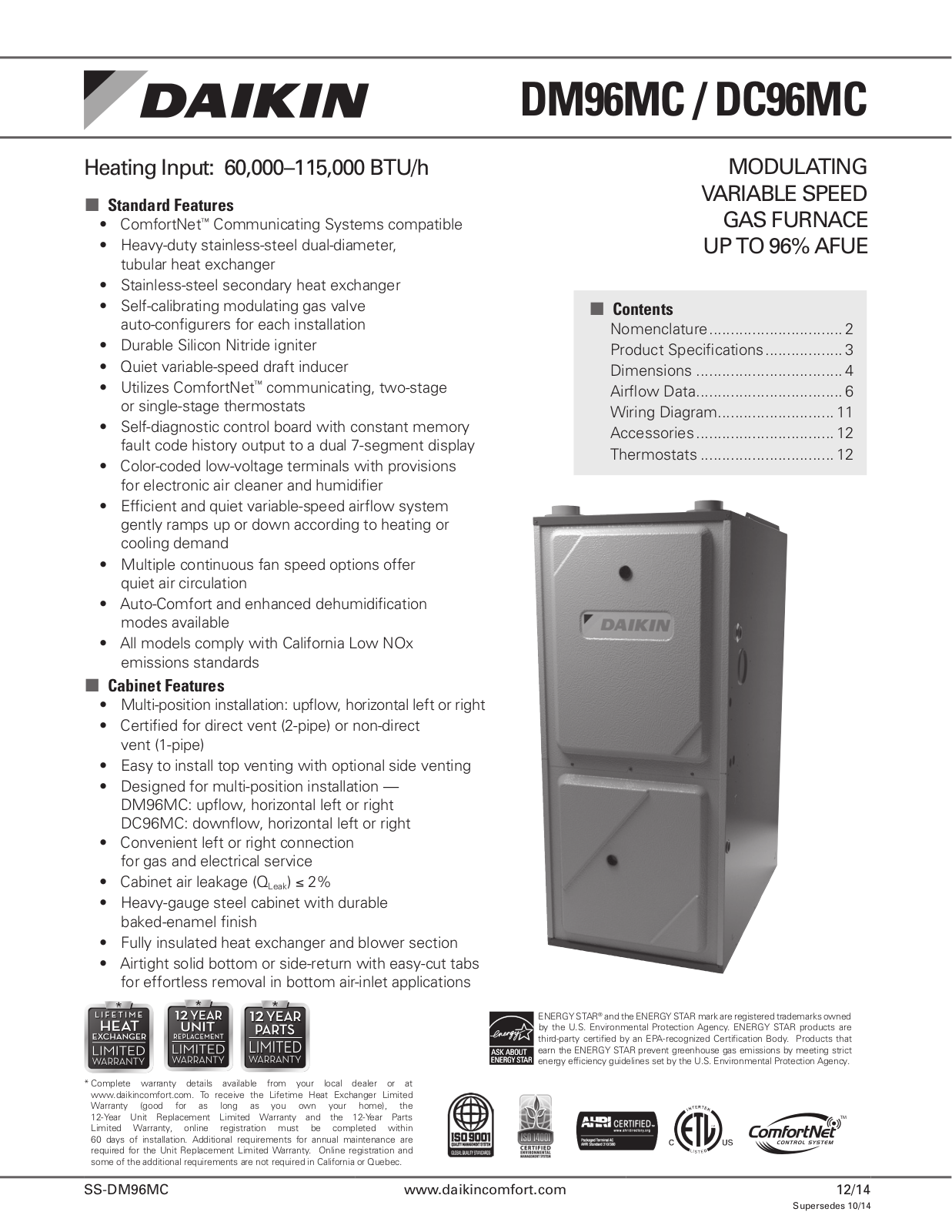 Goodman DC96MC0604CXAA User Manual